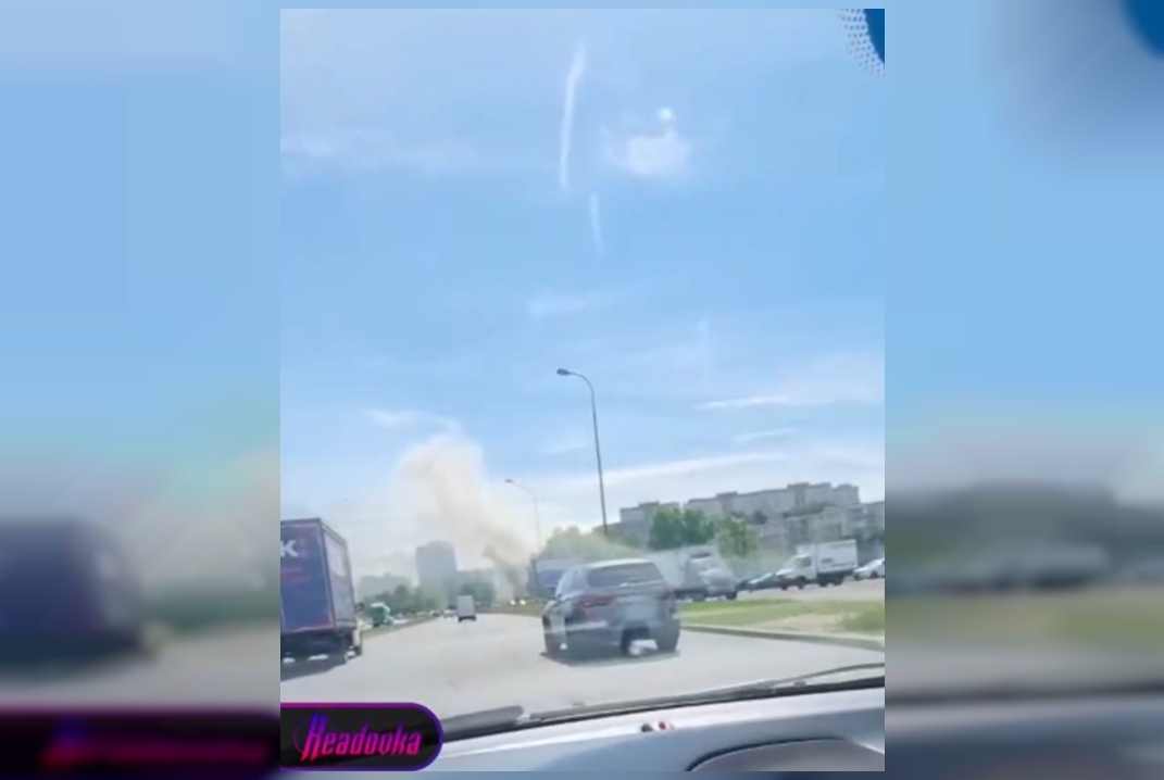 На Витебском проспекте в Петербурге сгорел рейсовый автобус