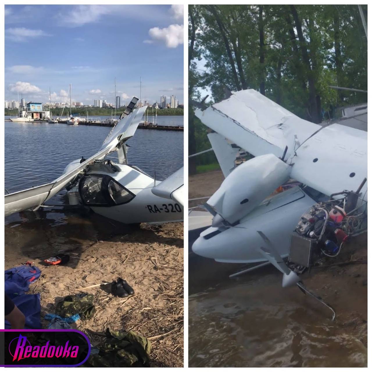Под Самарой легкомоторный самолет упал в Волгу
