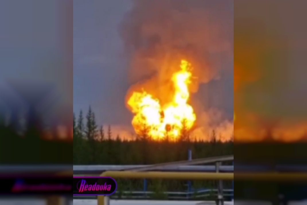 На крупнейшем в России газовом месторождении «Газпрома» на Ямале пожар