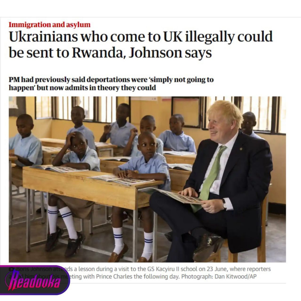 Премьер-министр Великобритании допустил  возможность высылки украинских беженцев в Африку