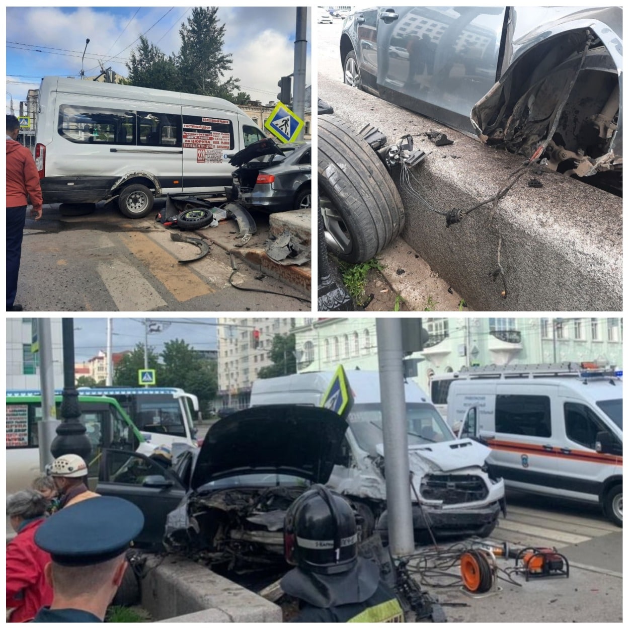 Ребенок и еще семь человек пострадали из-за ДТП в центре Уфы