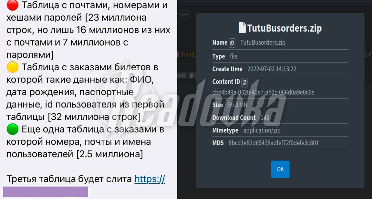 База пользователей Tutu.ru подверглась хакерской атаке из-за рубежа