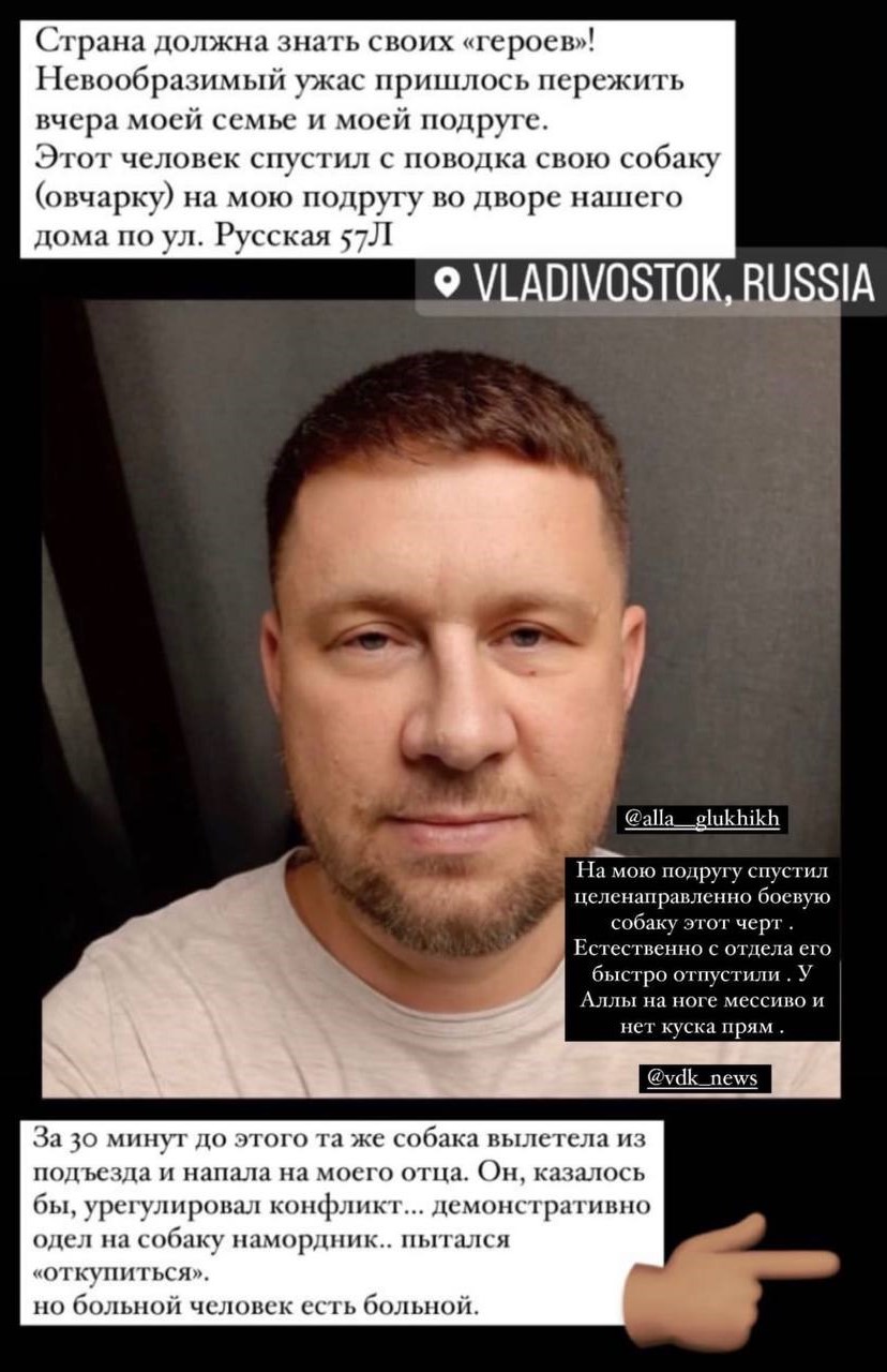 «Вырвала у меня кусок мяса с ноги»: во Владивостоке мужчина натравил собаку на соседку