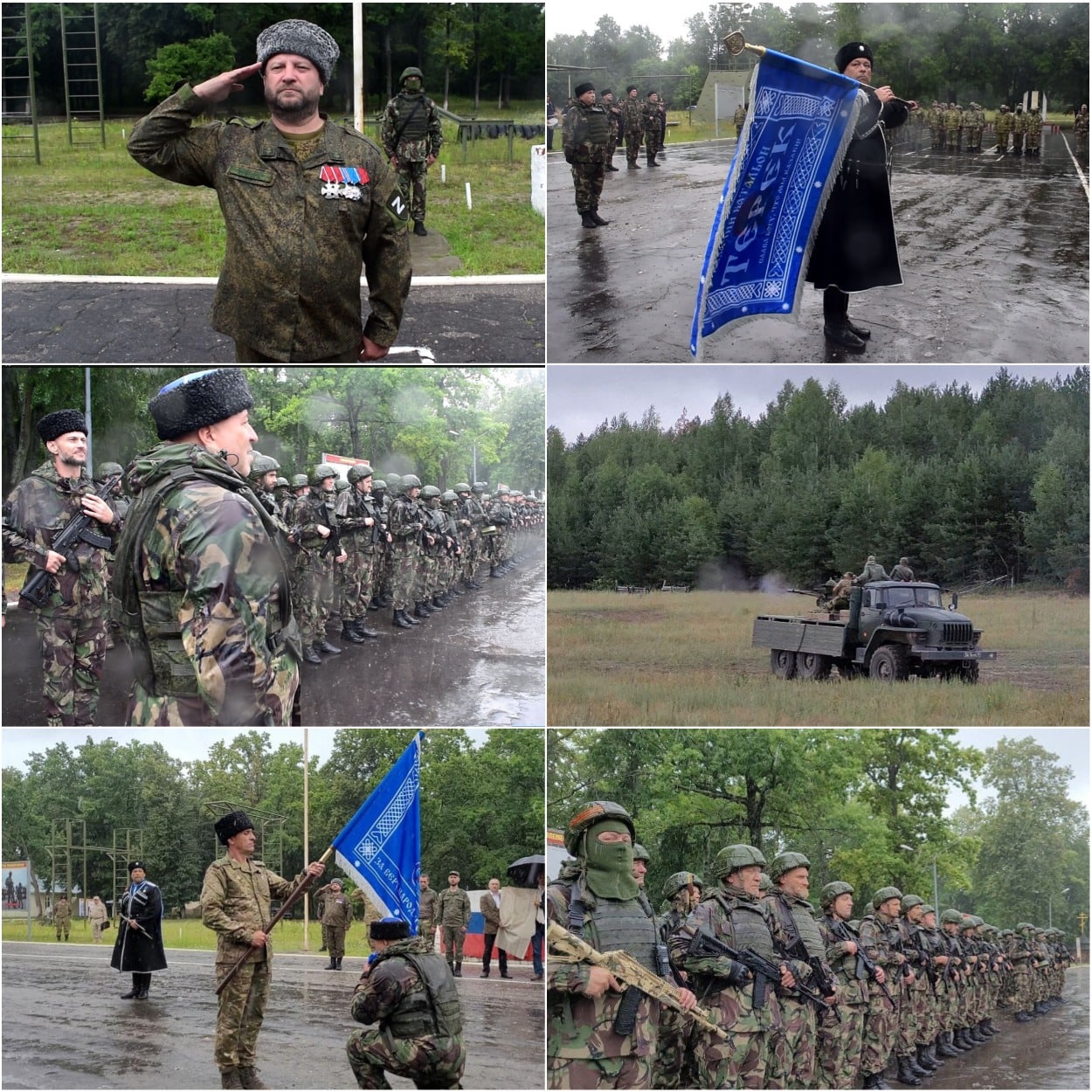 Участвующие в спецоперации на Украине казаки батальона «Терек» получили боевое знамя