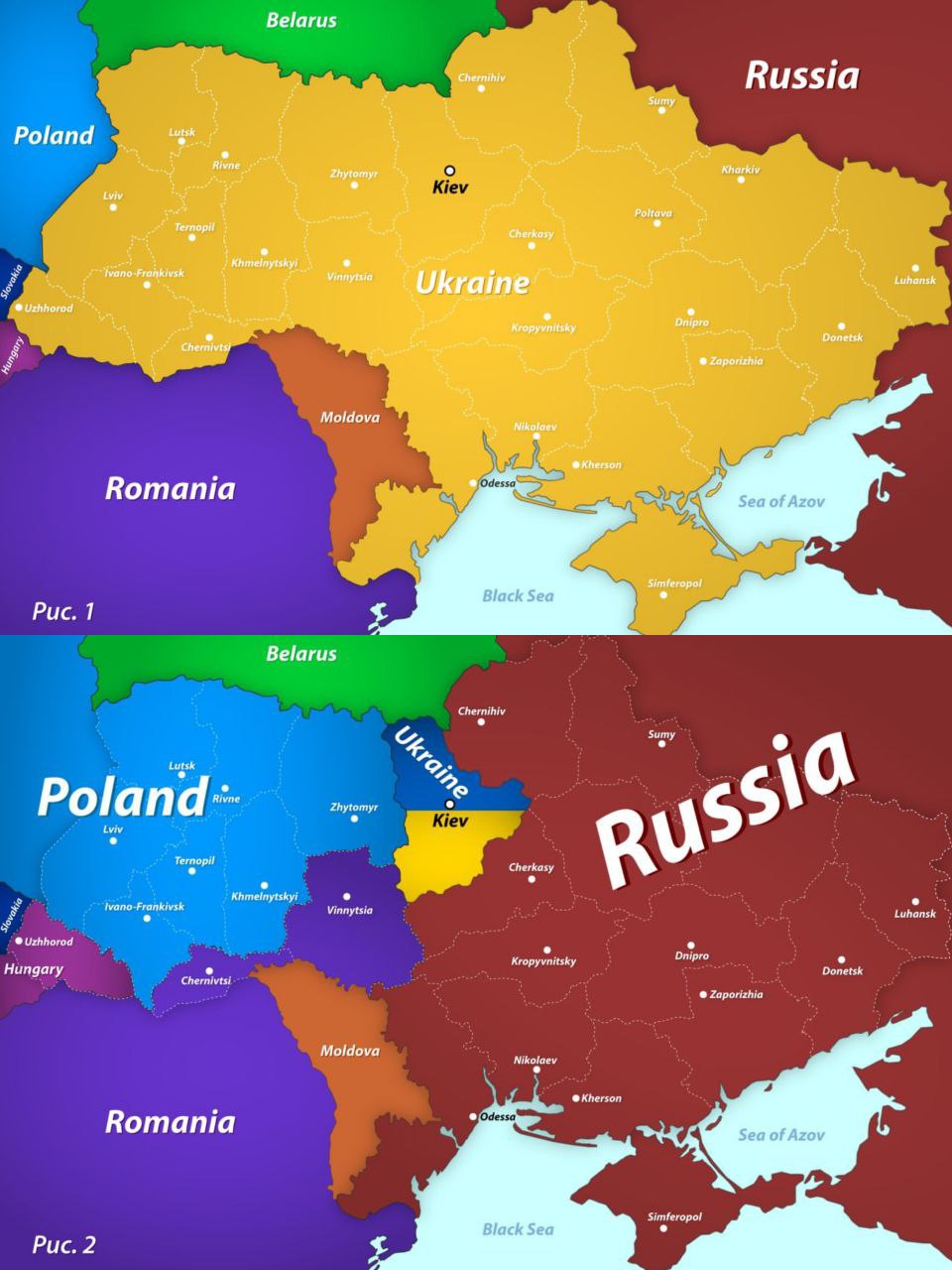 Медведев наглядно представил видение будущего Украины Зеленским