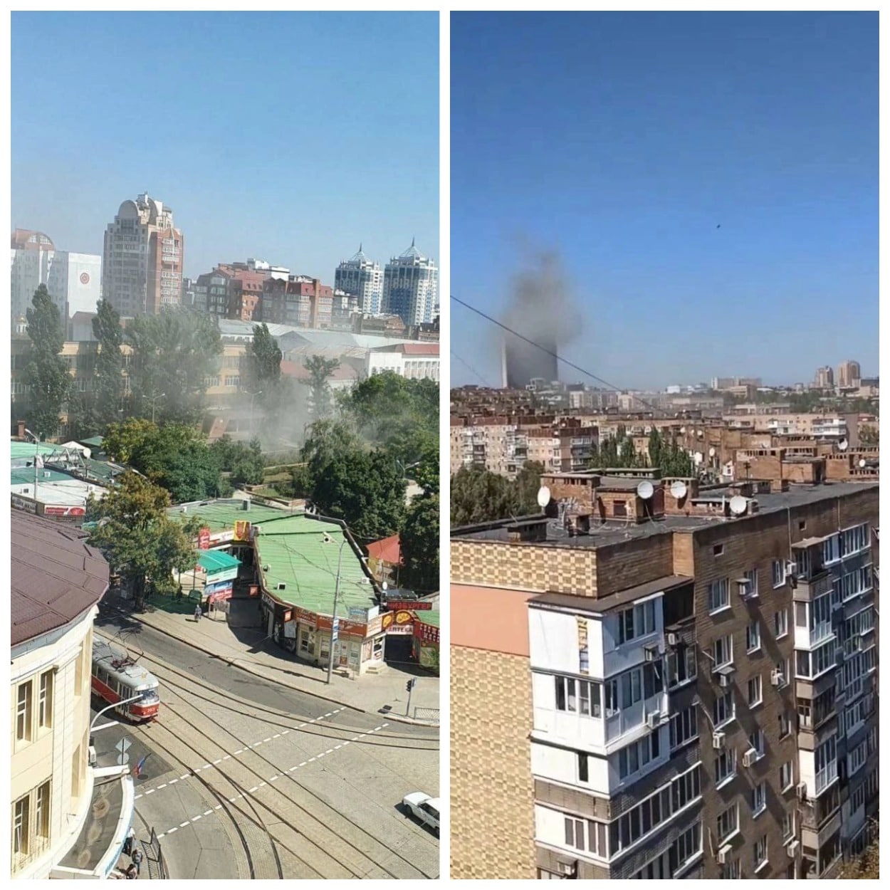 Боевики ВСУ в канун празднования дня независимости Украины обстреливают центр Донецка
