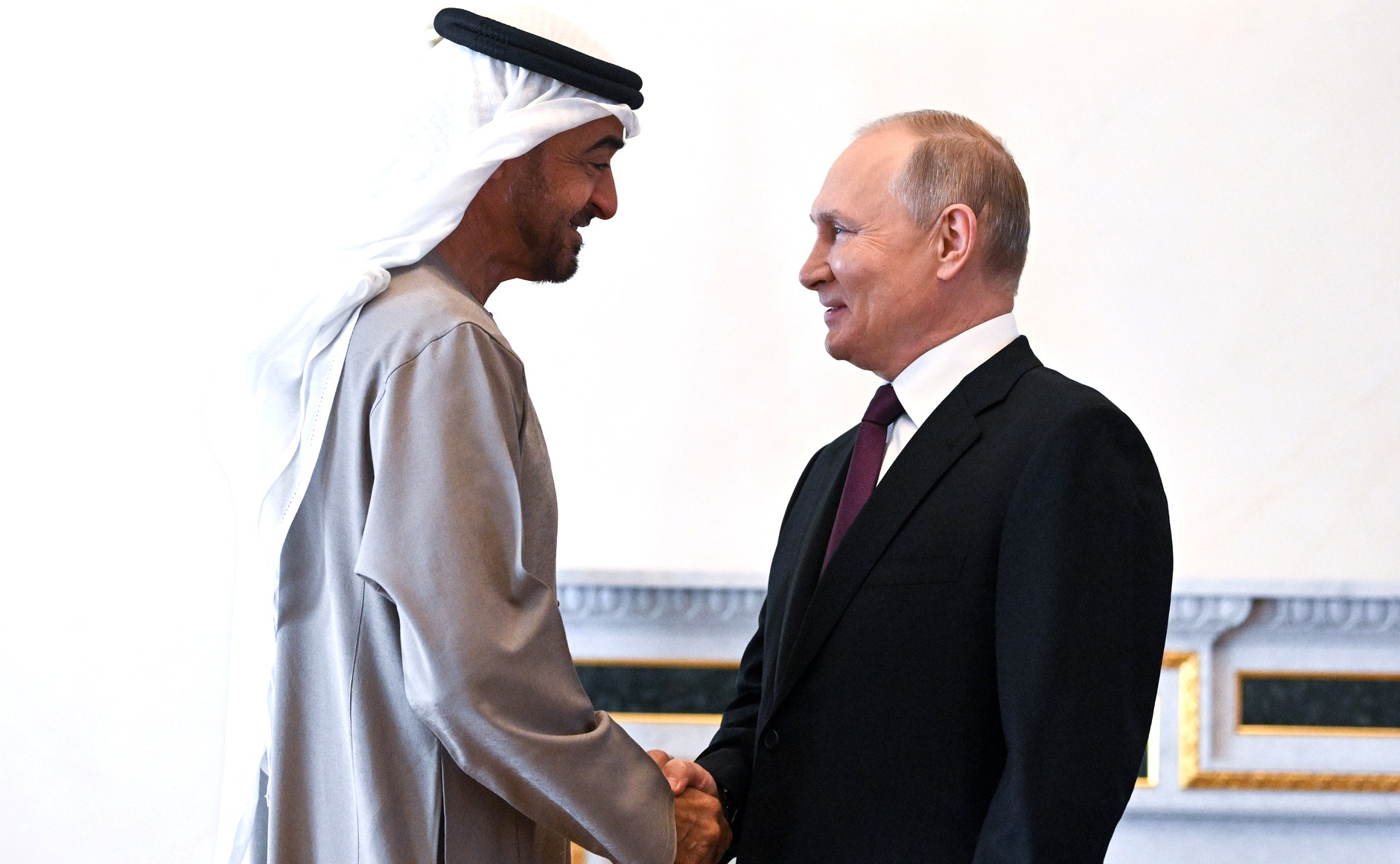 Владимир Путин встретился с президентом ОАЭ Мухаммадом Аль Нахайяном в Петербурге