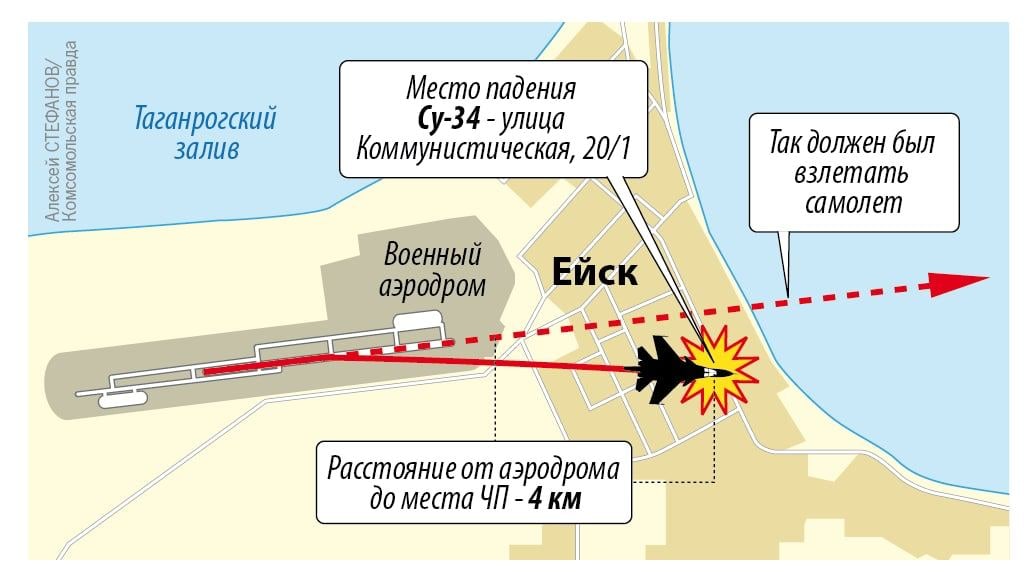 Четырнадцатый погибший при крушении Су-24 в Ейске находился под двигателем самолета
