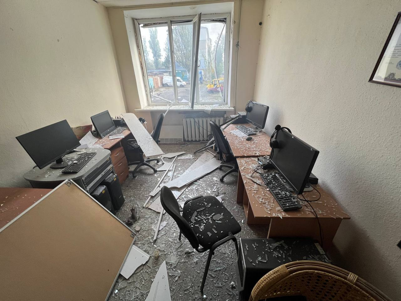 У здания телекомпании в Мелитополе взорвался автомобиль