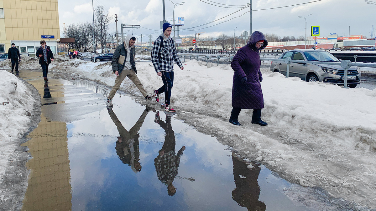 Москва поплыла: в столице после заморозков началось потепление