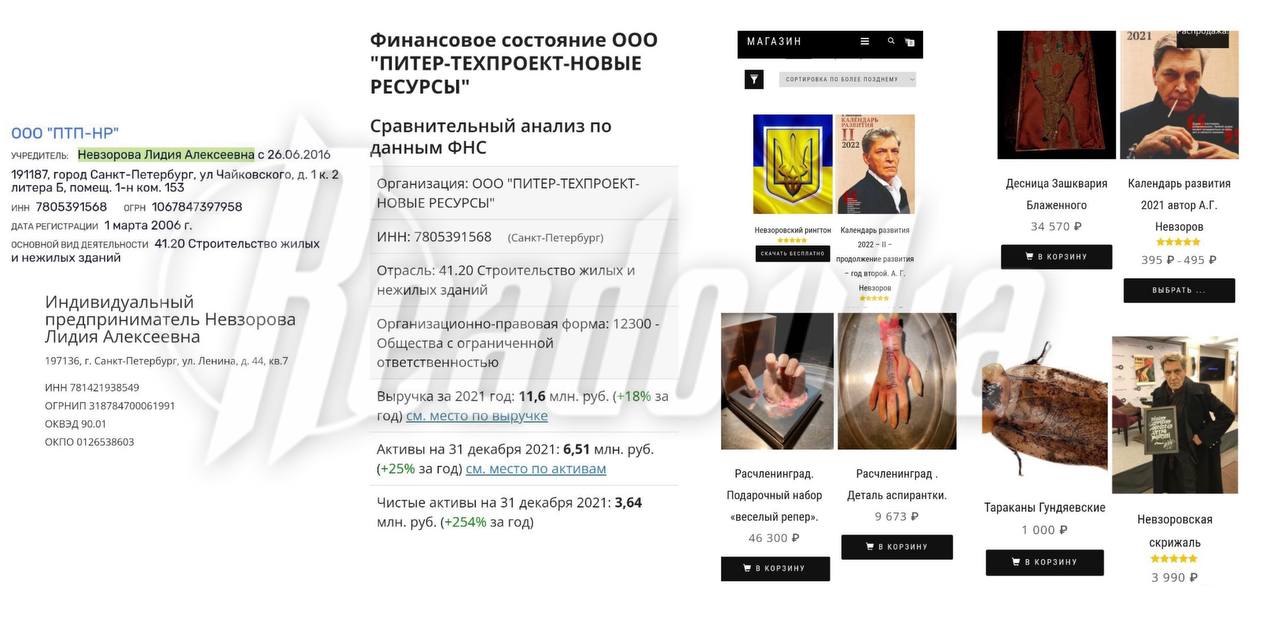 Жена иноагента Александра Невзорова владеет несколькими бизнесами в России
