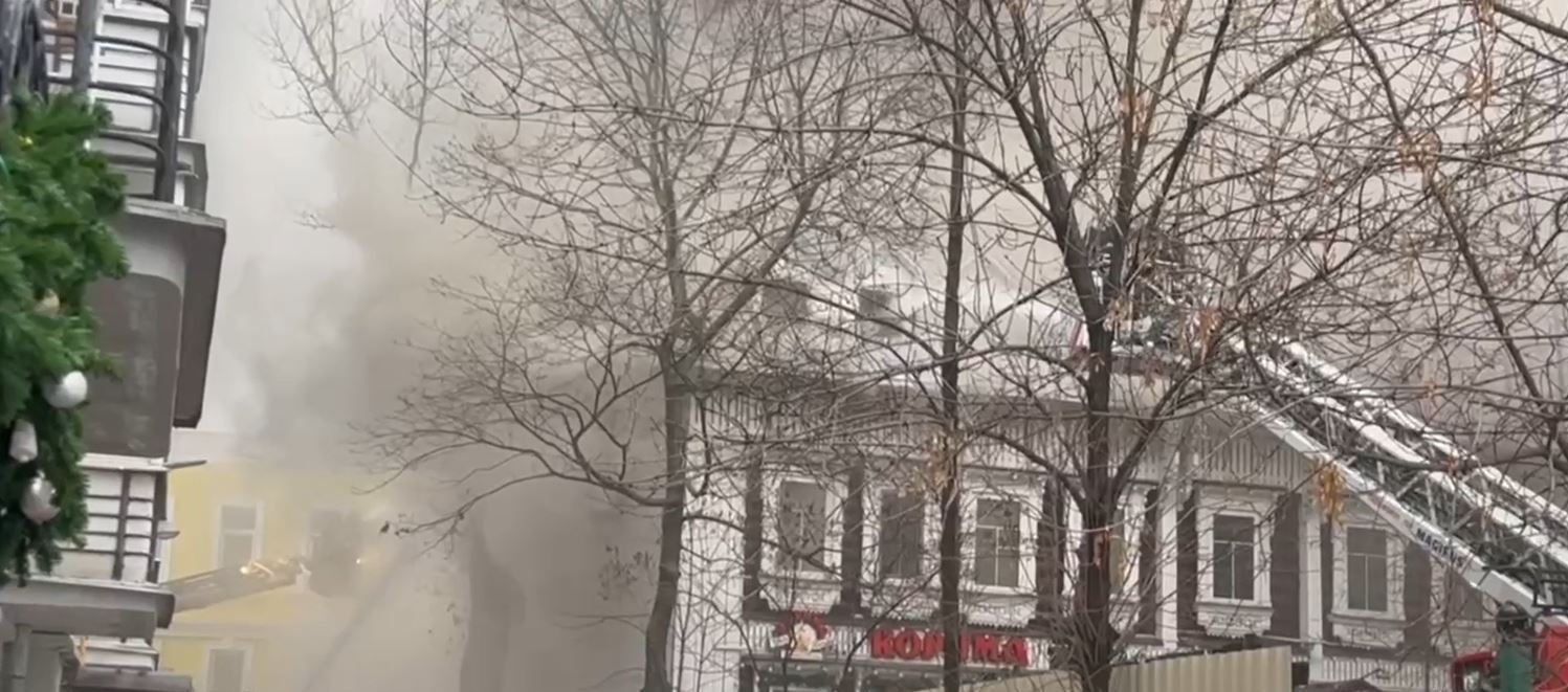 В ресторане «Тарас Бульба» в Москве серьезный пожар