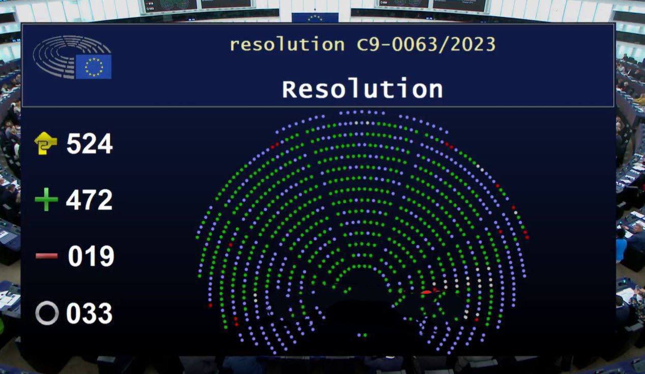 Европарламент проголосовал за создание трибунала для высшего руководства России