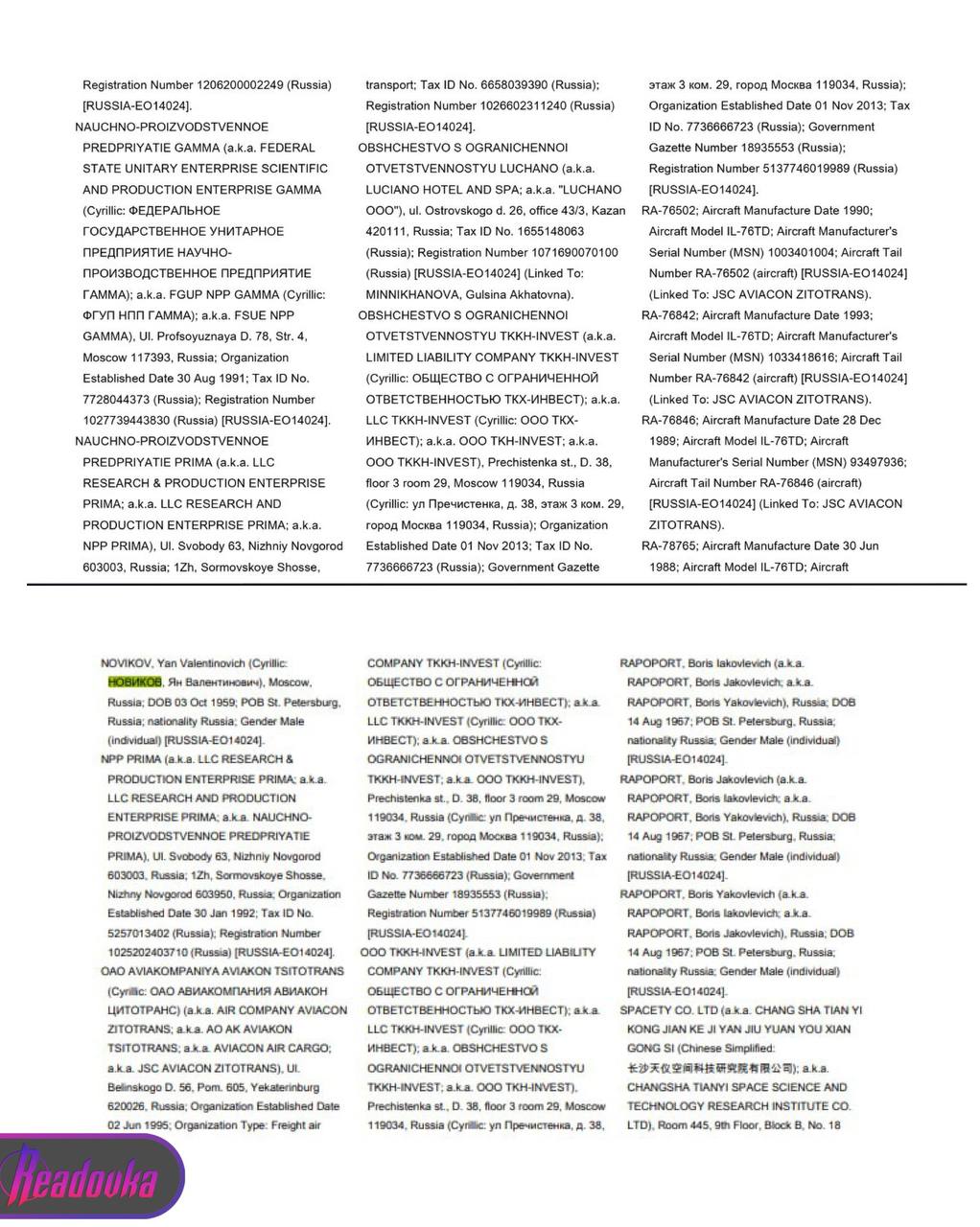 США вводят новые санкции против российских юридических и физических лиц