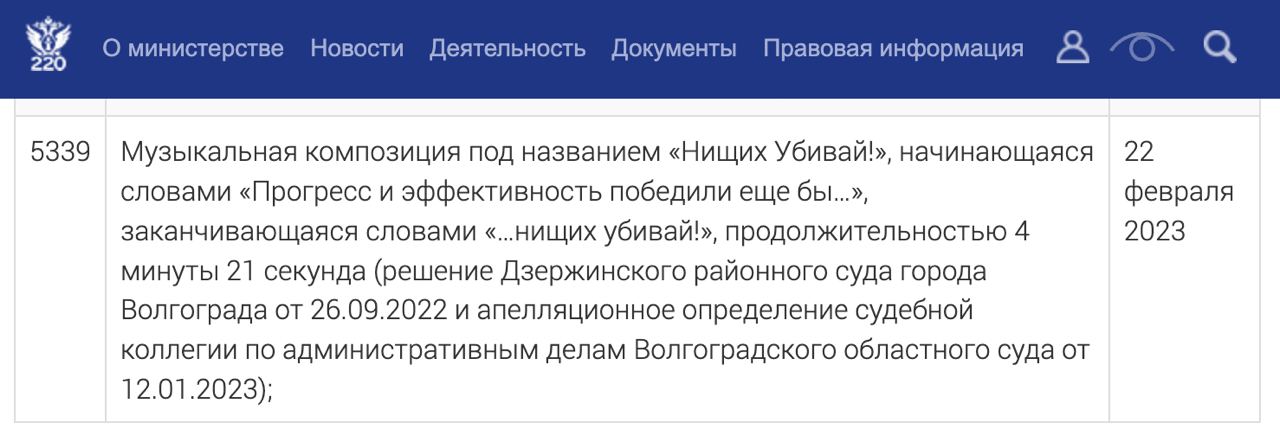 Минюст вернул в перечень экстремистских материалов песню «Нищих убивай» группы «Порнофильмы»