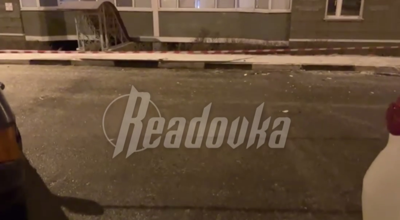 Кадры с места падения второго беспилотника в Белгороде