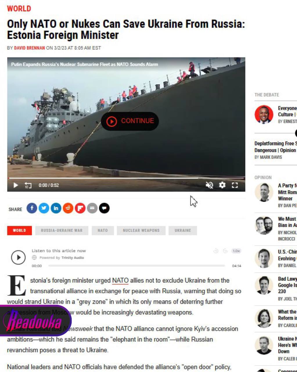 Эстония озвучила глобальные перспективы для Украины