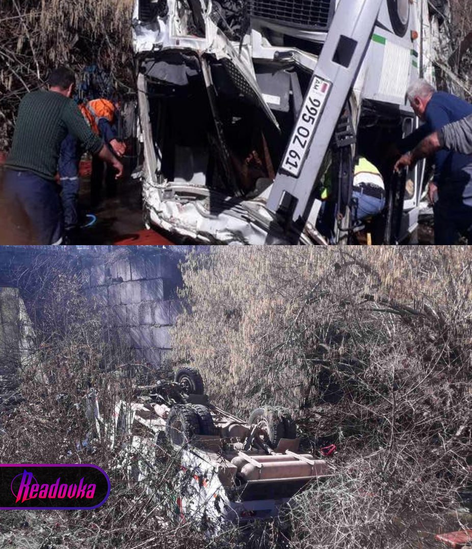 В Армении школьный автобус упал в реку