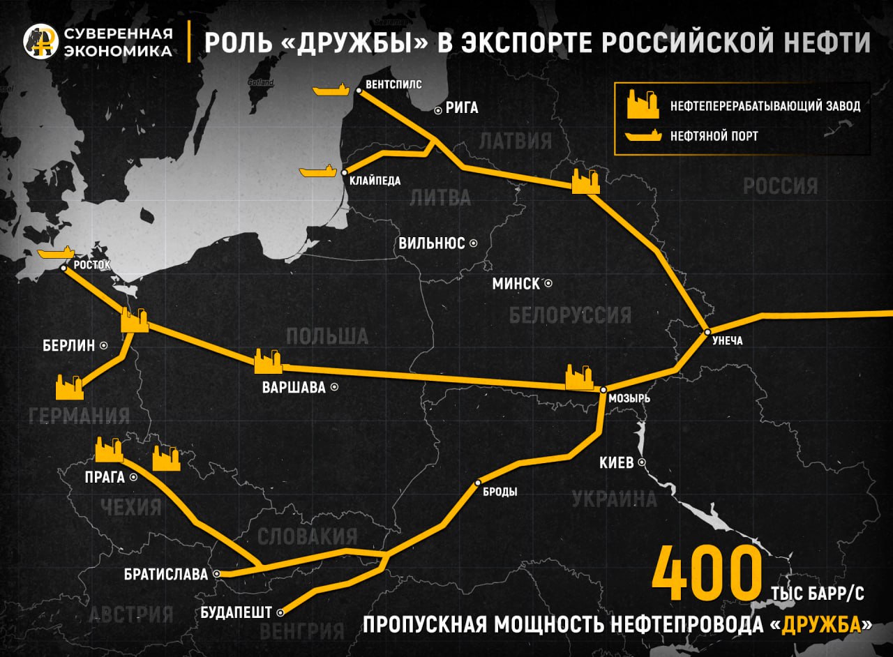 Кто пострадает от разрыва трубопровода «Дружба»