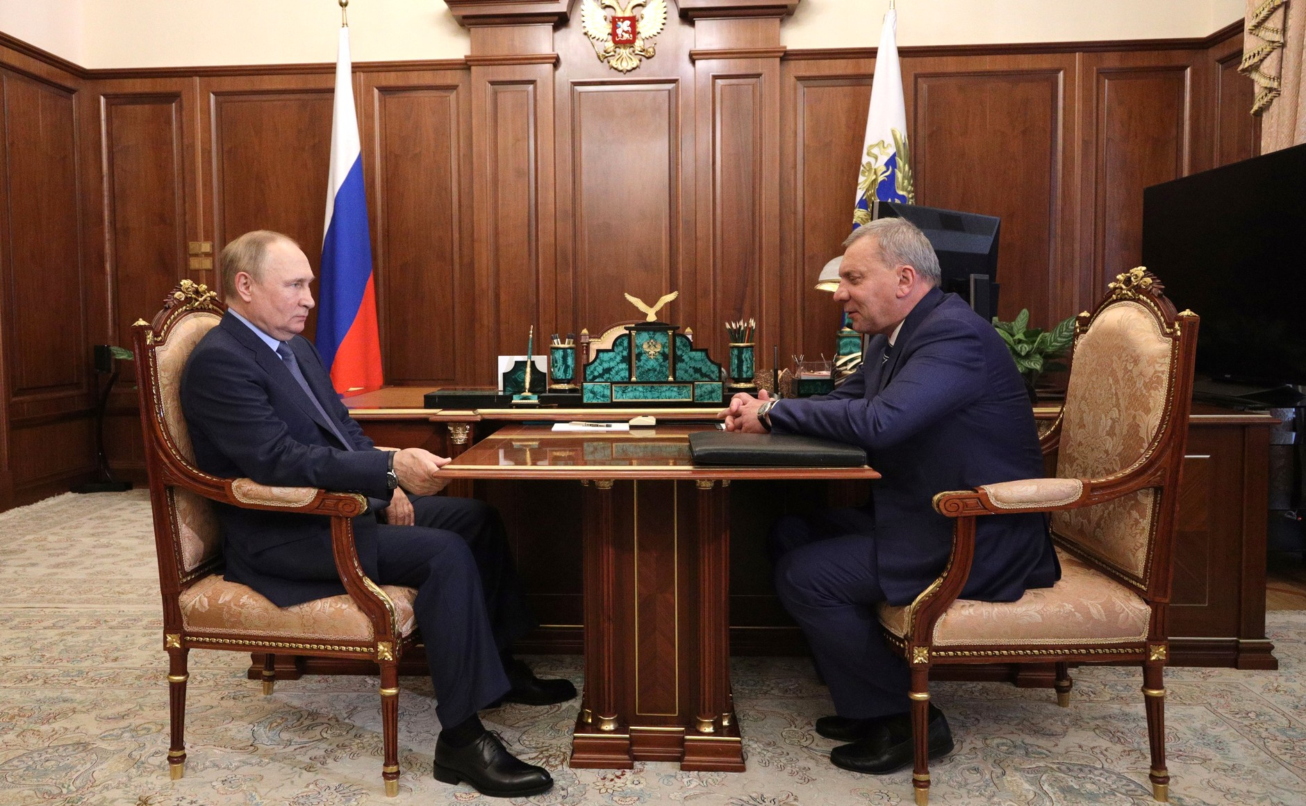 Путин провел встречу с главой Роскосмоса Юрием Борисовым