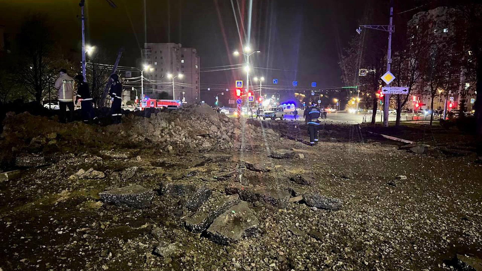 Появилось видео момента падения авиабомбы в Белгороде
