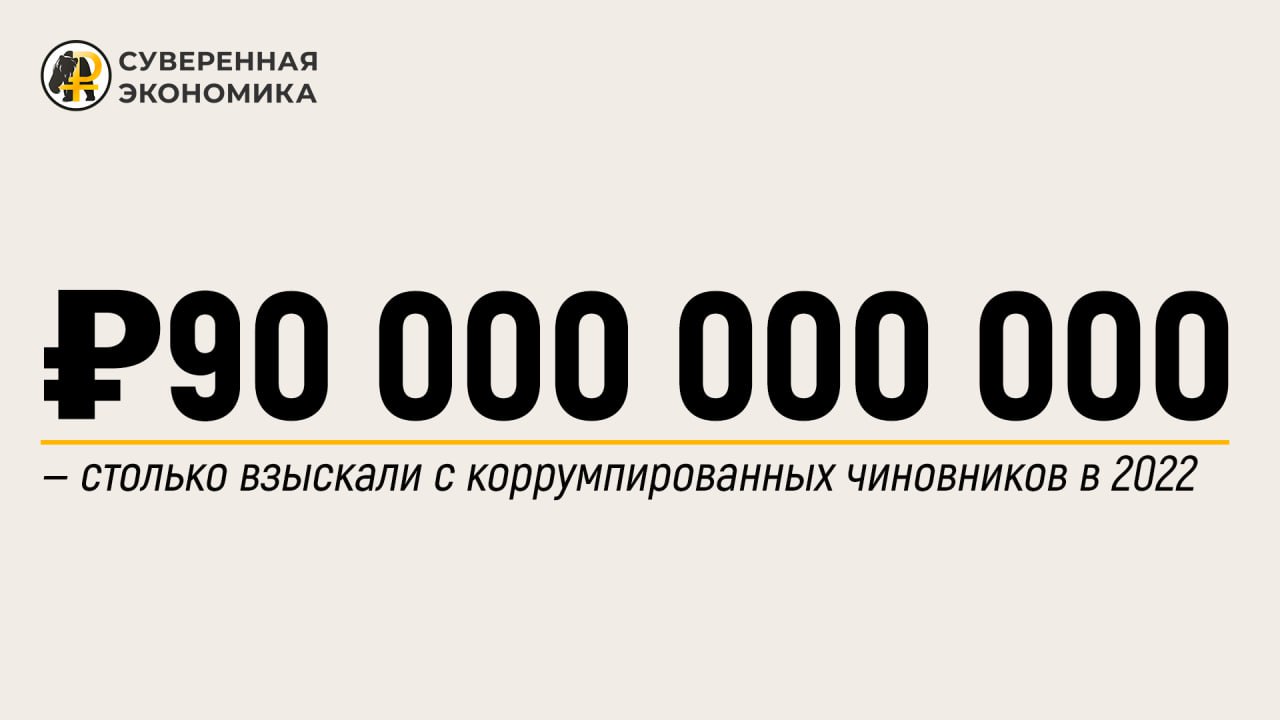 Рекордную сумму в 90 млрд рублей взыскали с коррумпированных чиновников РФ в 2022