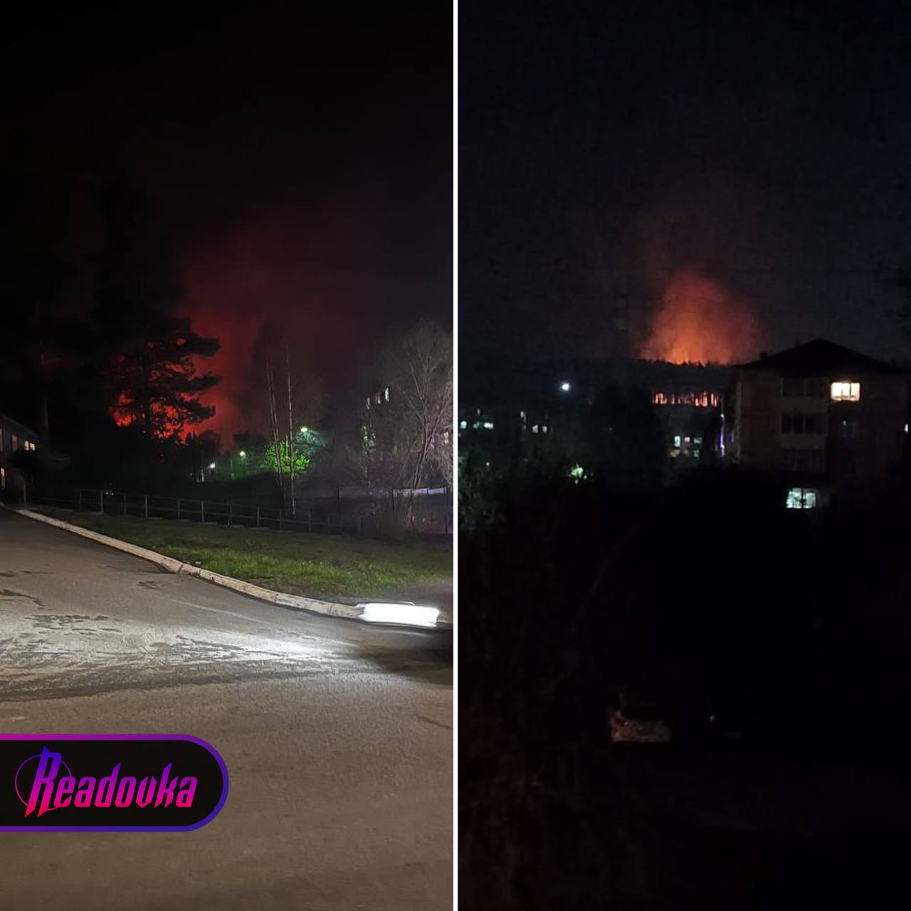 Пожар добрался до города Реж Свердловской области
