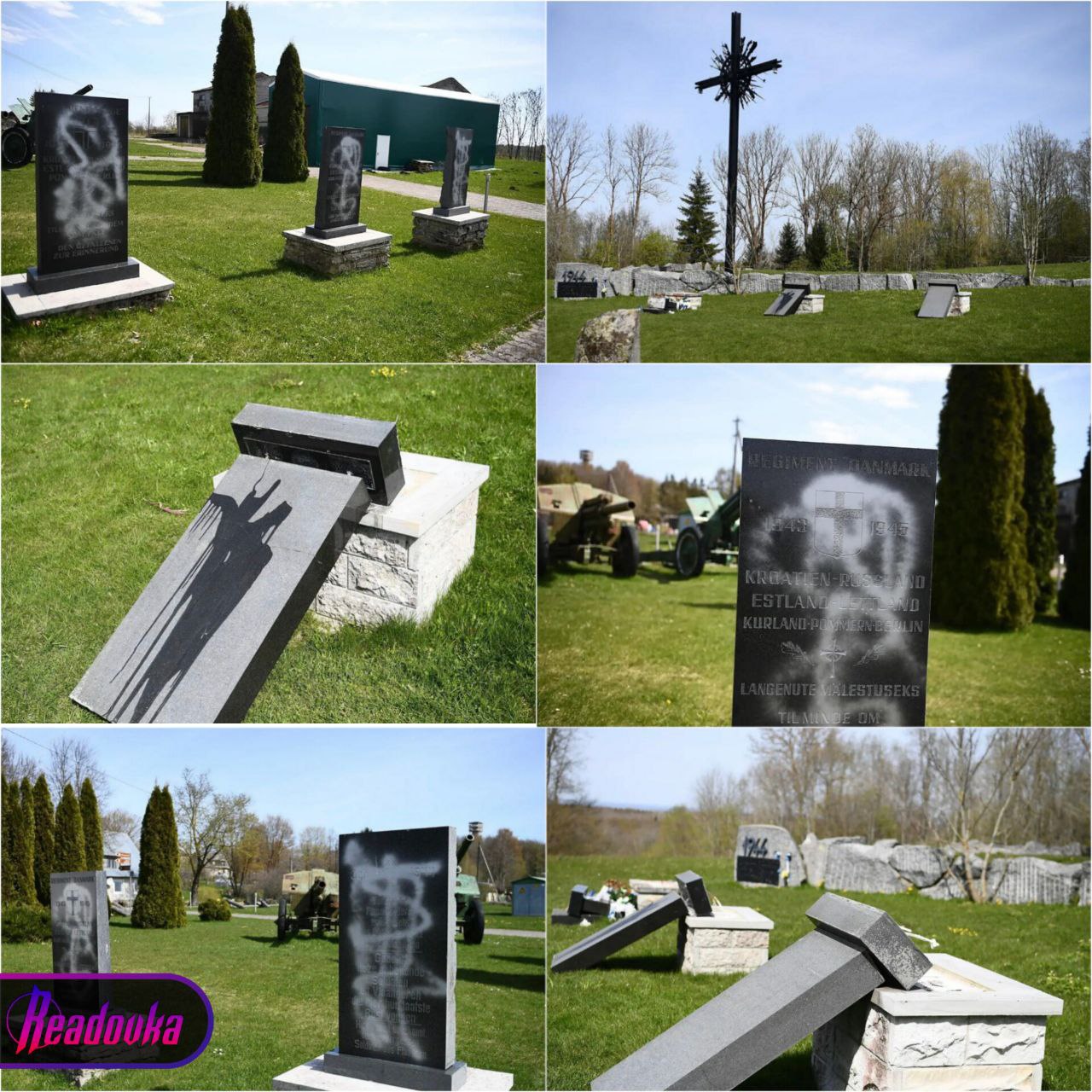 Антифашисты в День Победы разгромили мемориал нацистской дивизии в Эстонии