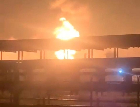 Ночью в Краснодаре была атакована нефтебаза