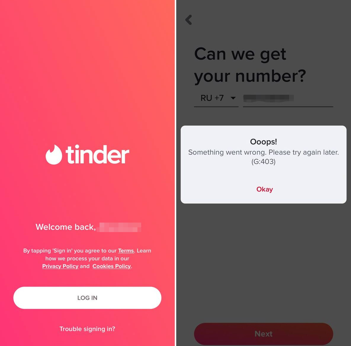 На территории России перестал работать Tinder