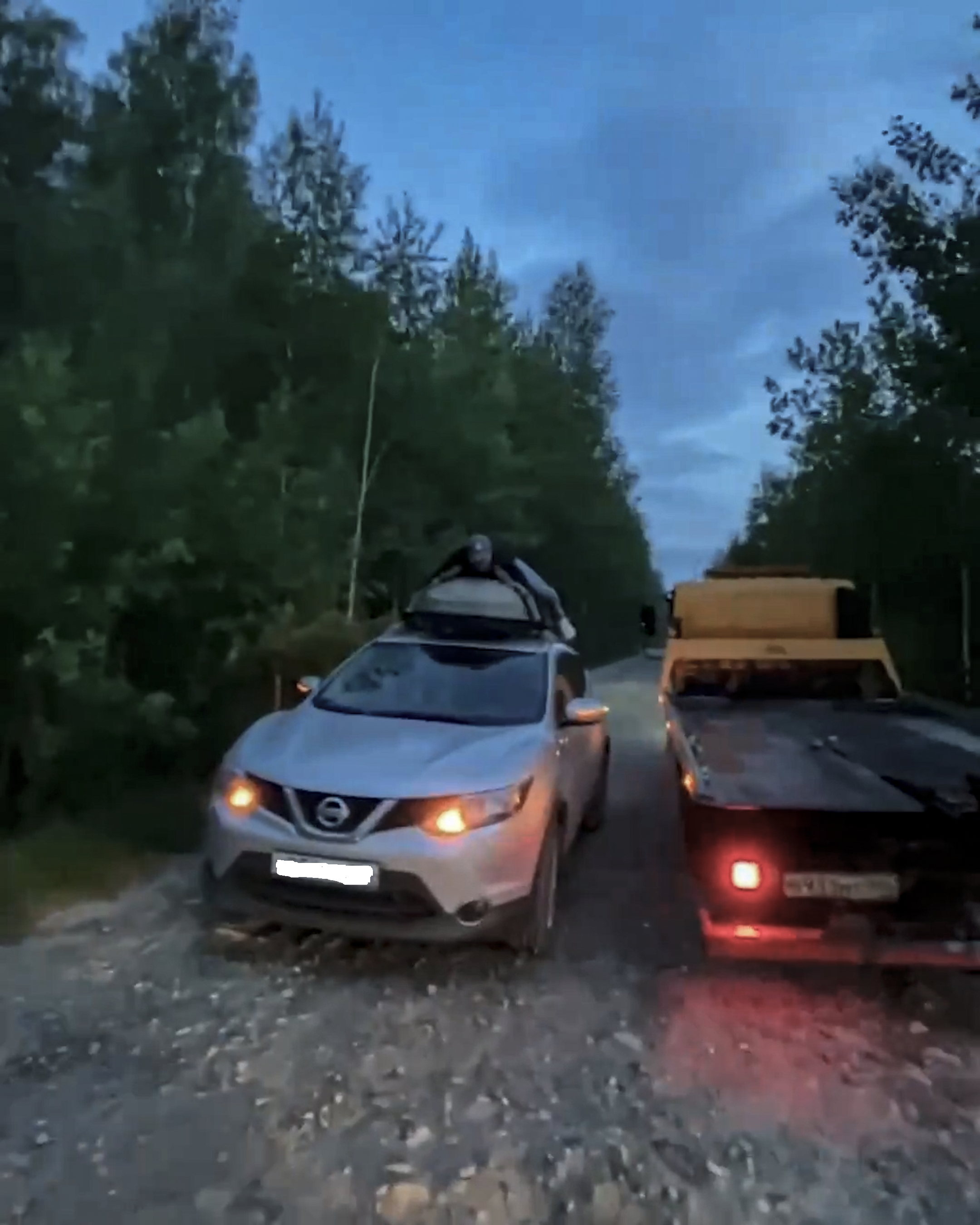 Пьяный водитель залез на крышу своего авто, чтобы помешать его эвакуации