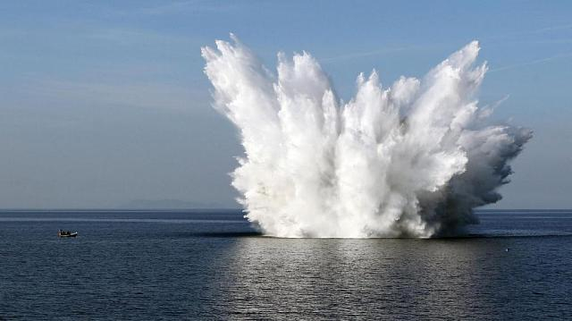 В Черном море обнаружена украинская морская мина 
