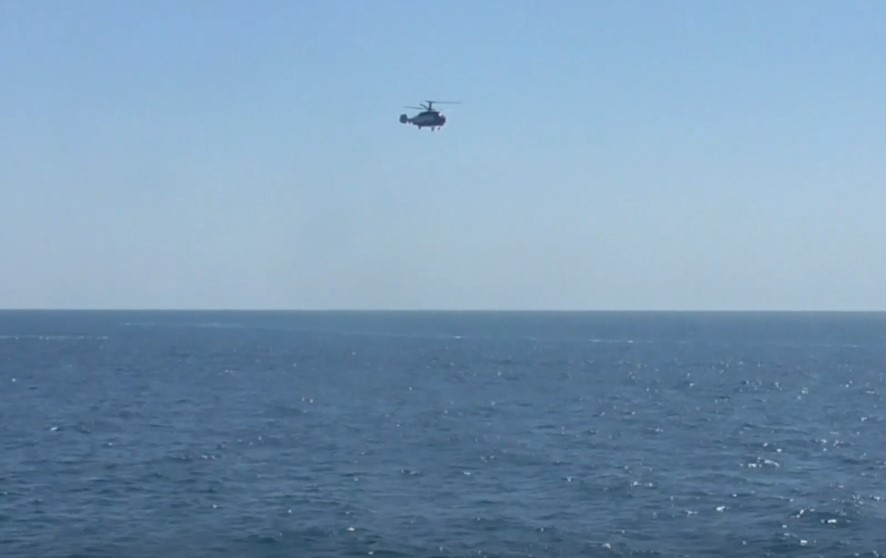 Вертолет Ка-27 ЧФ уничтожил дрейфующую в Черном море украинскую мину