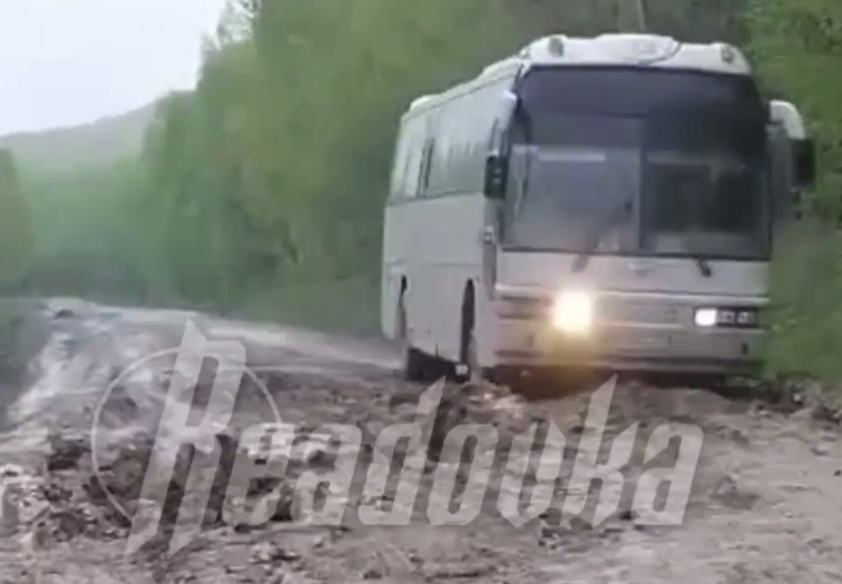 Автобусы в Хабаровском крае высаживают пассажиров на обочине из-за убитых дорог