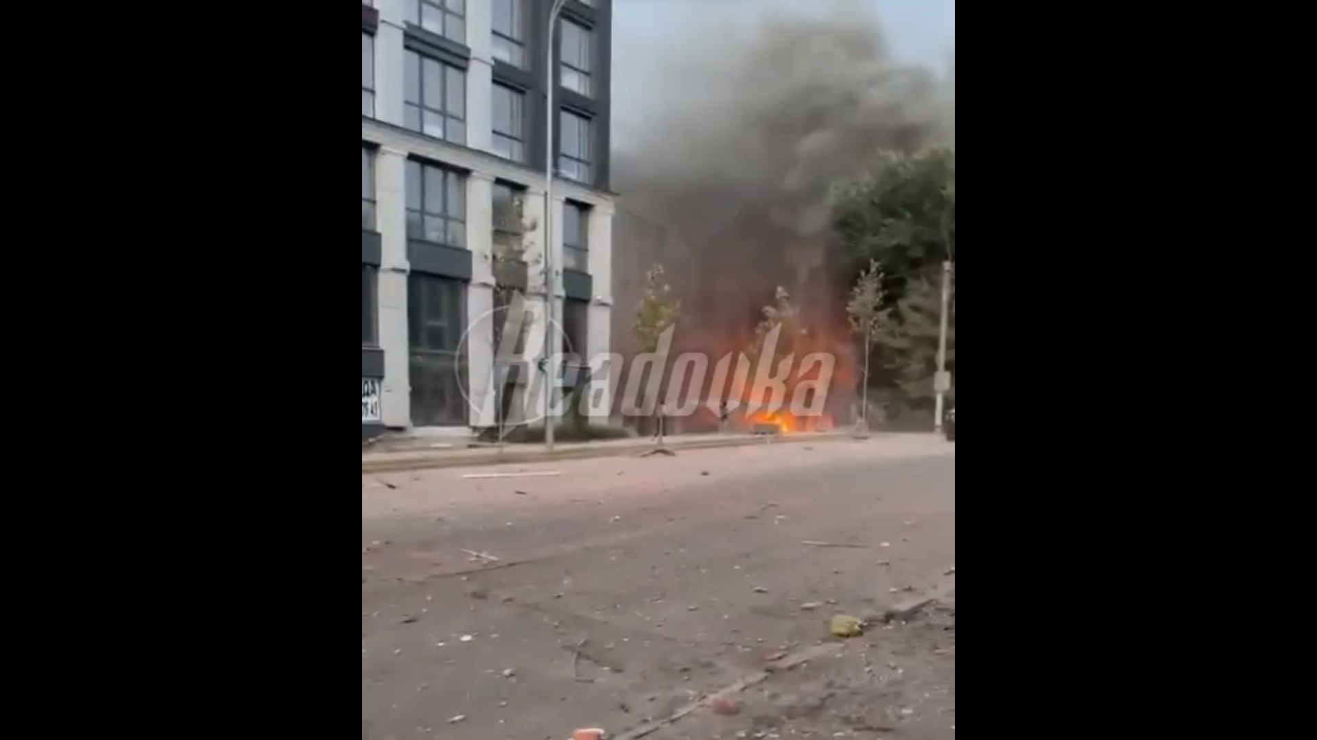 Кадры уничтоженного здания управления СБУ в Днепропетровске