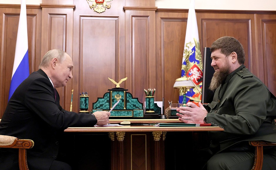 Путин провел встречу с Кадыровым