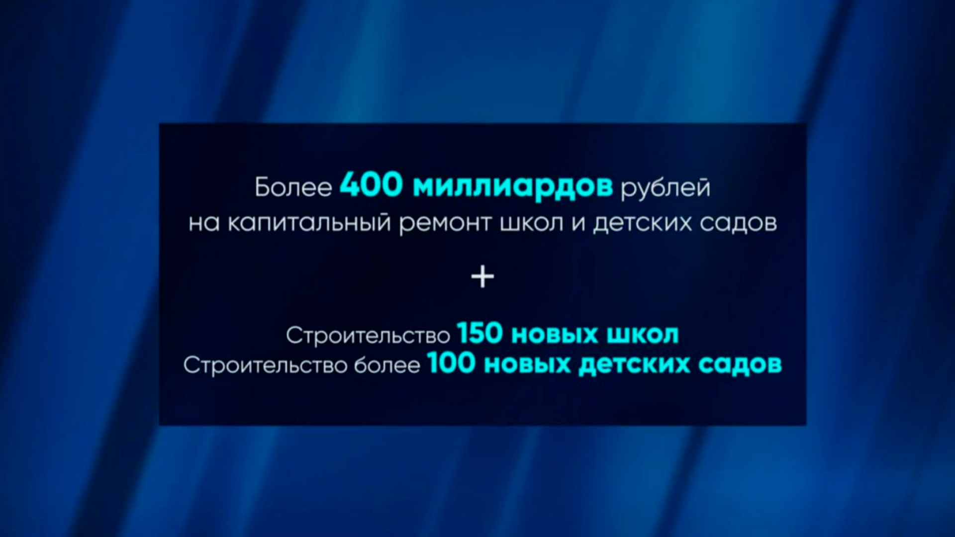 Путин: власти выделят еще 400 миллиардов рублей на капремонт садов и школ
