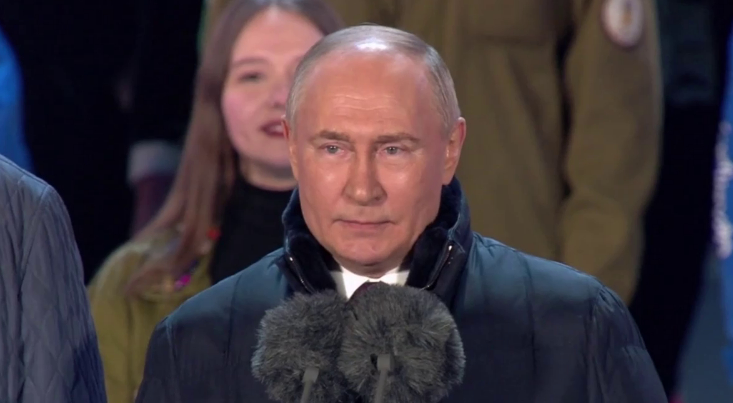 Путин выступил на митинге-концерте в честь воссоединения России с Крымом