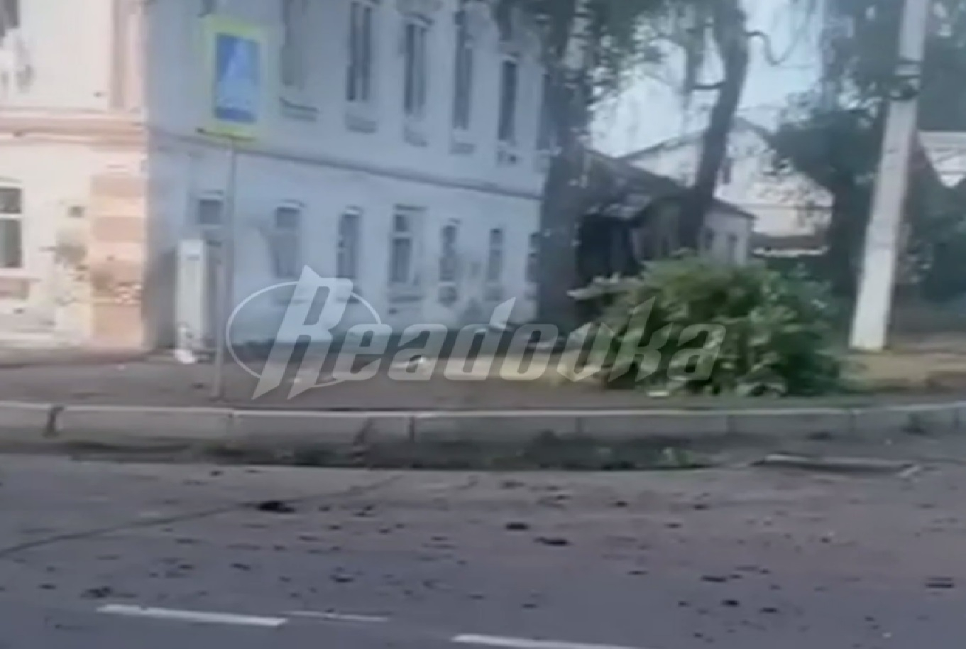 Появилось видео последствий обстрела ВСУ города Суджи Курской области