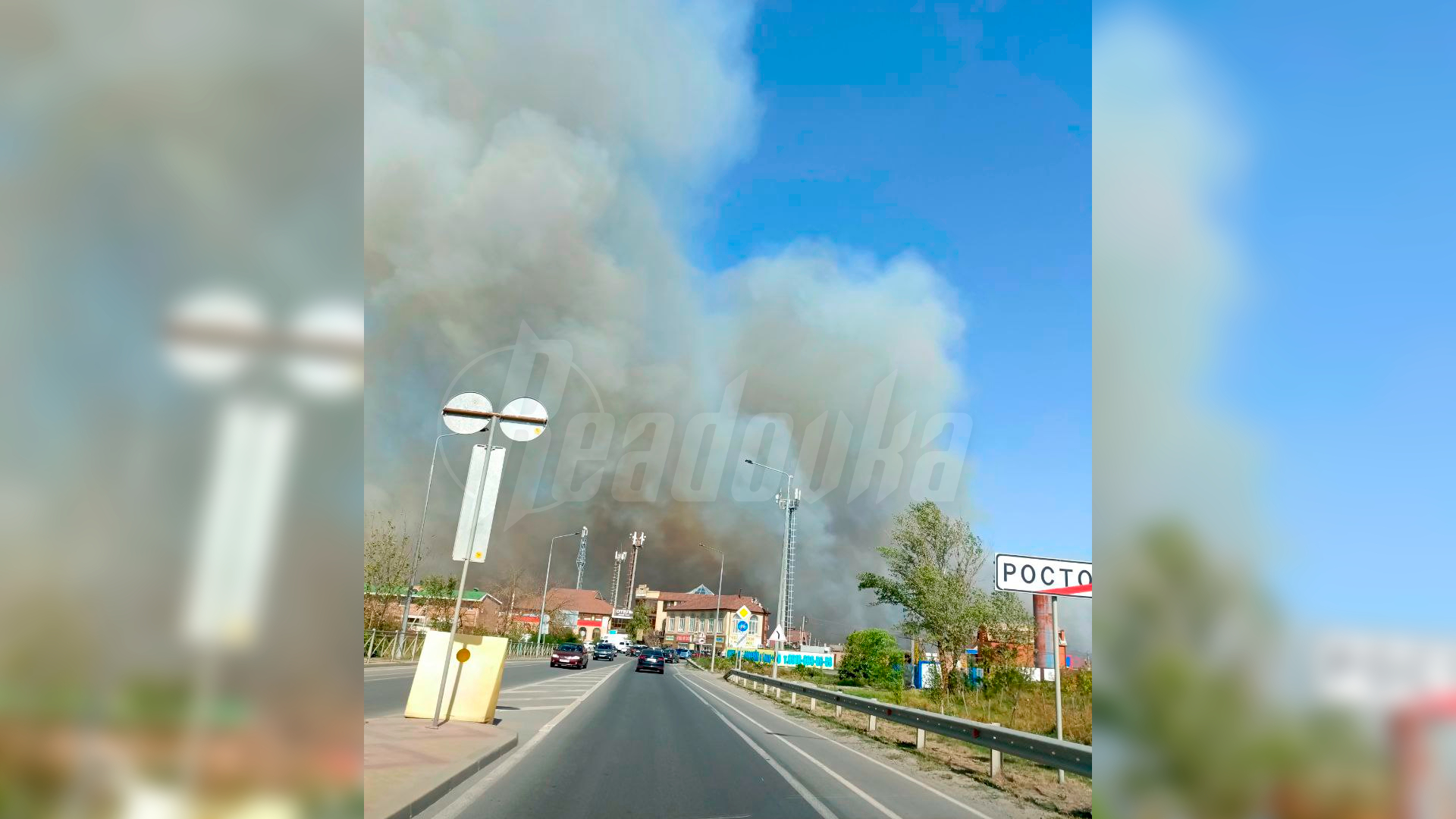 В Ростовской области возник пожар на складе стройматериалов