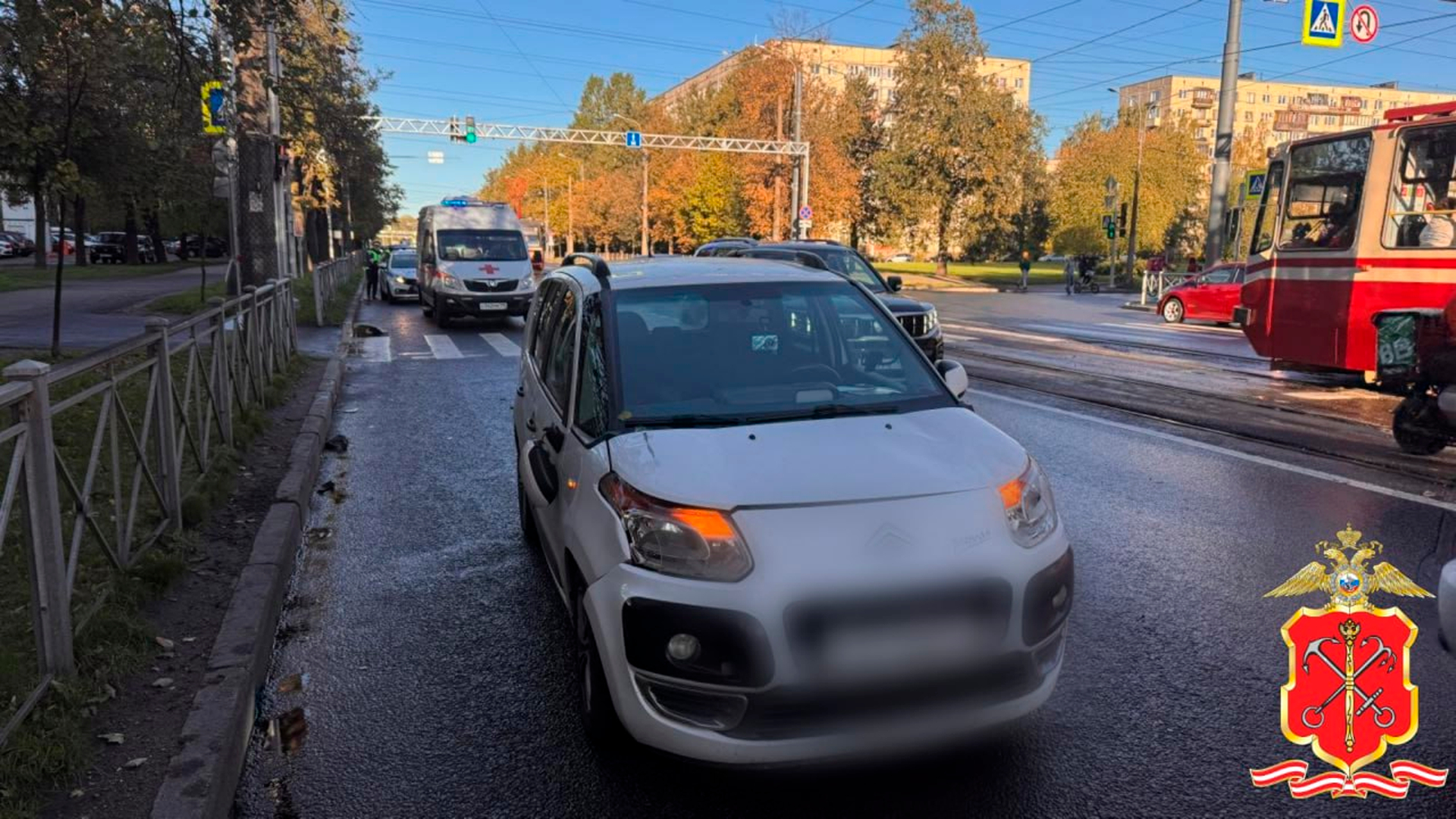 В Петербурге иномарка сбила беременную женщину и троих детей