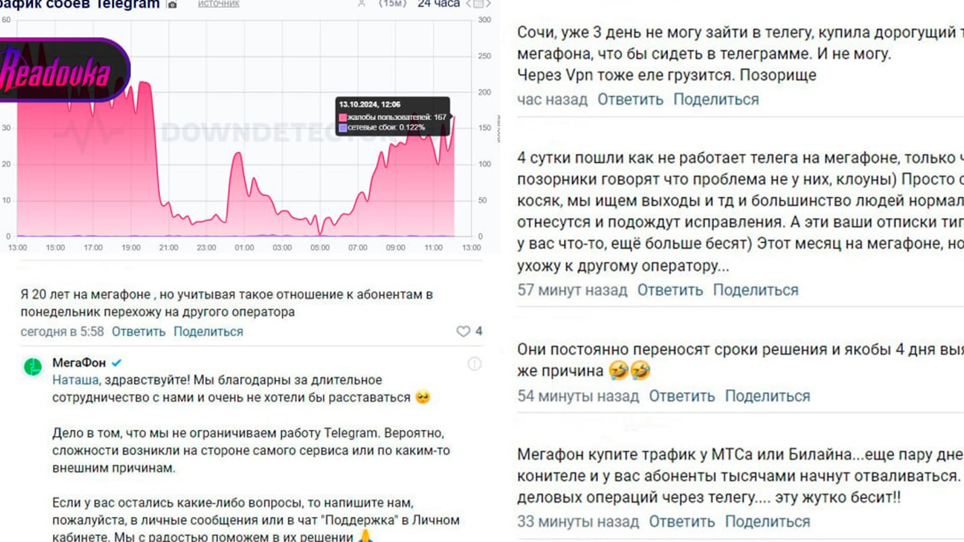 Пользователи «Мегафона» пожаловались на сбои в работе Telegram