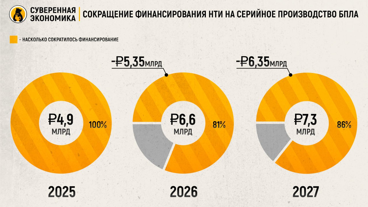 Фонд НТИ лишился субсидий на серийное производство новых беспилотников на 2025 год