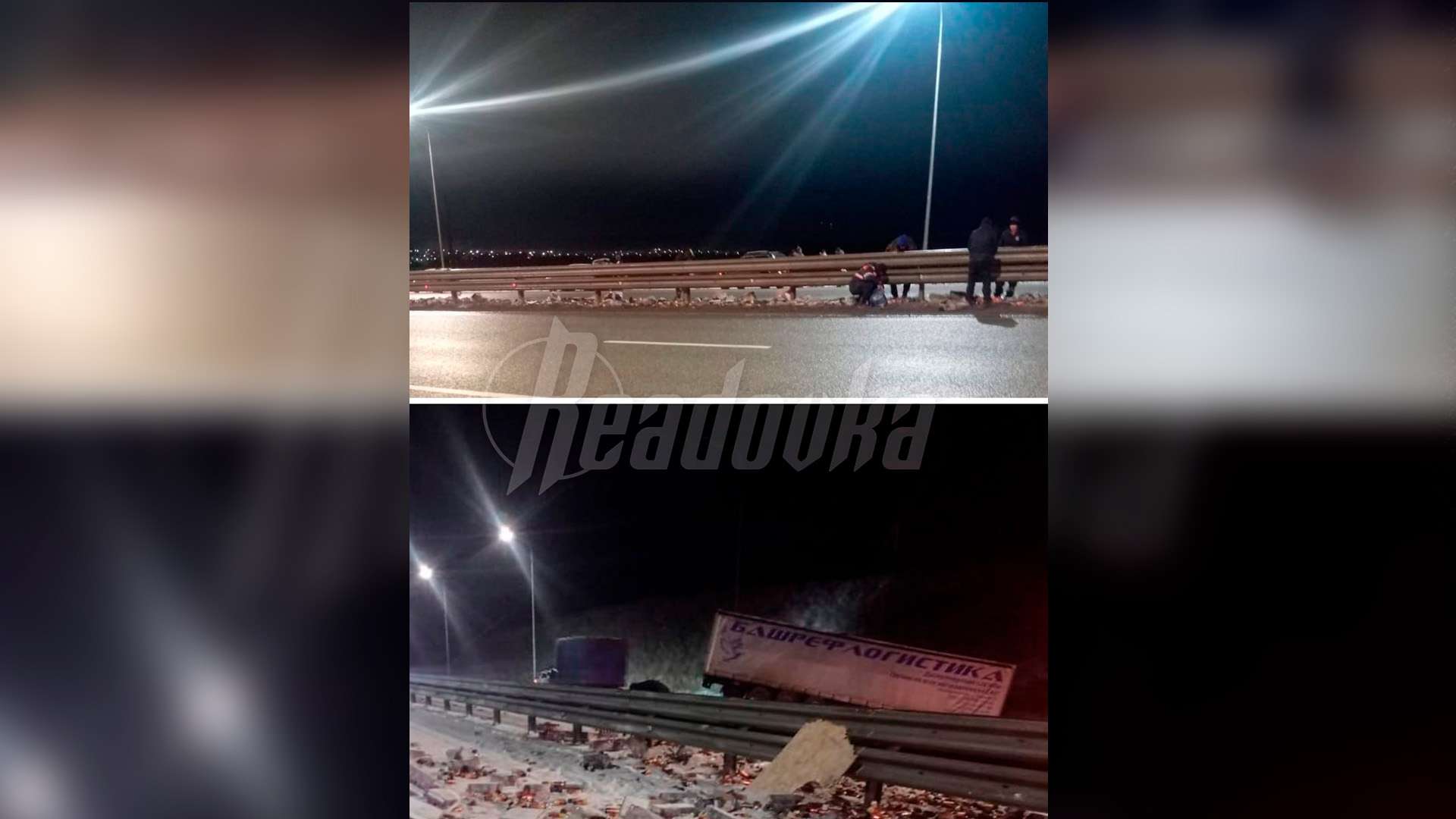 На трассе в Башкортостане перевернулась фура с пивом