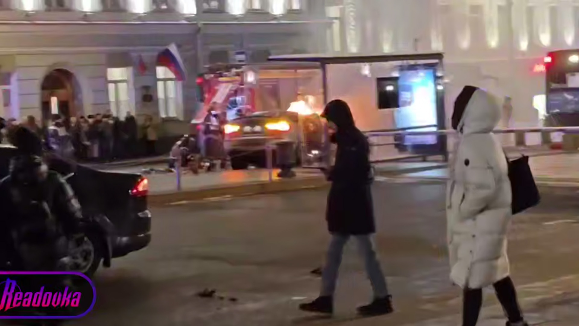 В Москве в аварии BMW и автобуса водитель машины сгорел заживо
