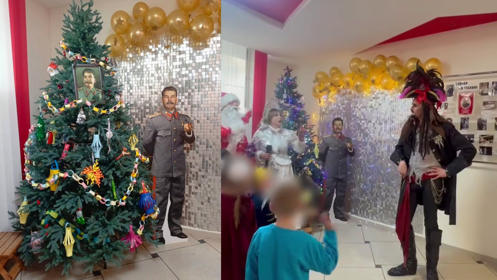 На новогоднем утреннике в Барнауле воспитатели учили детей прогонять либералов