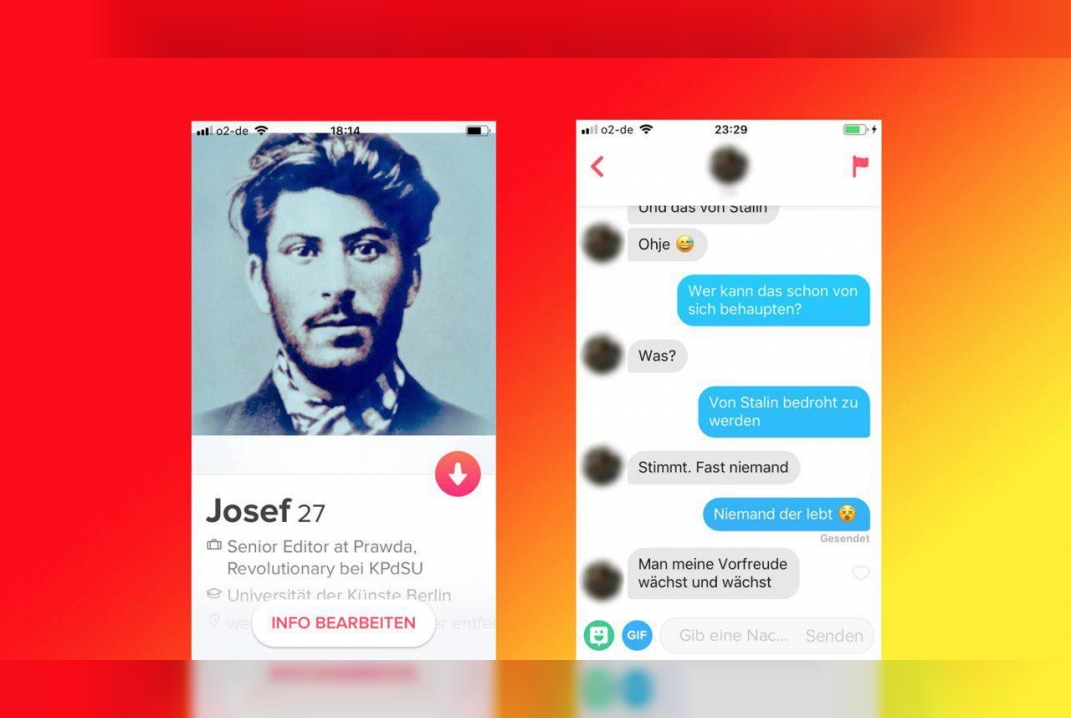 Немец с молодым Сталиным на аве провел сексуальный эксперимент в Tinder