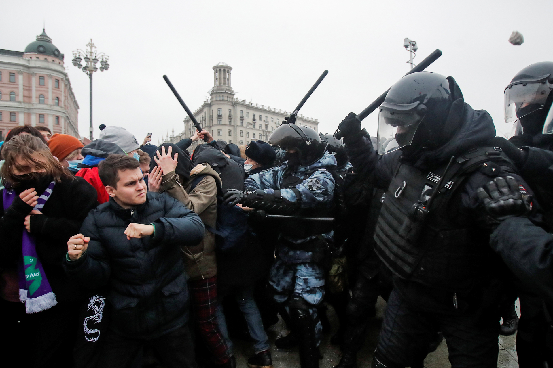 В Москве задержан первый фигурант по делу о нападении на силовиков на протестной акции 23 января