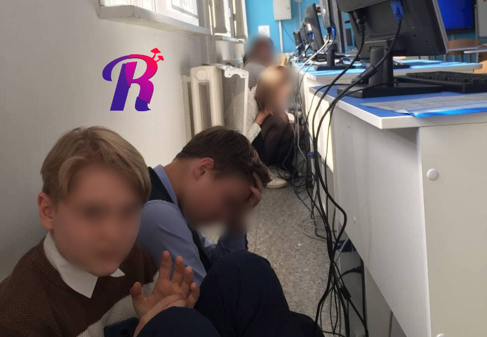 Появилось видео с моментом нападения убийцы на гимназию в Казани