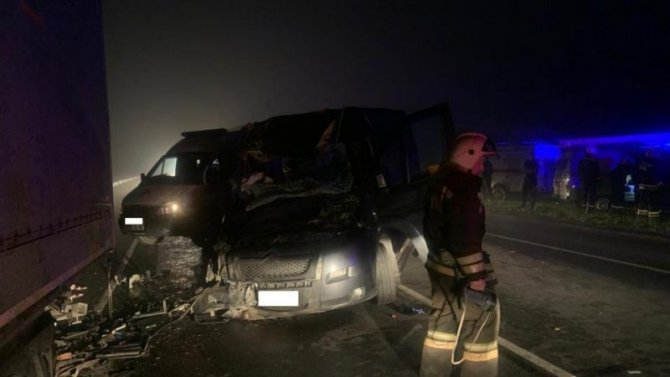 Человек погиб и 8 пострадали в столкновении грузовика и микроавтобуса под Тулой